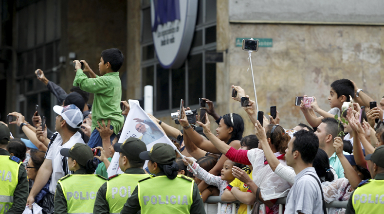 Policía colombiana extremó las medidas de seguridad ante la visita del papa
