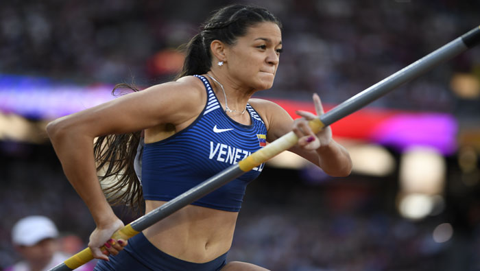 La atleta venezolana clasificó en el tercer lugar con un marcador de 4,56 metros, según la Federación Mundial de Atletismo.