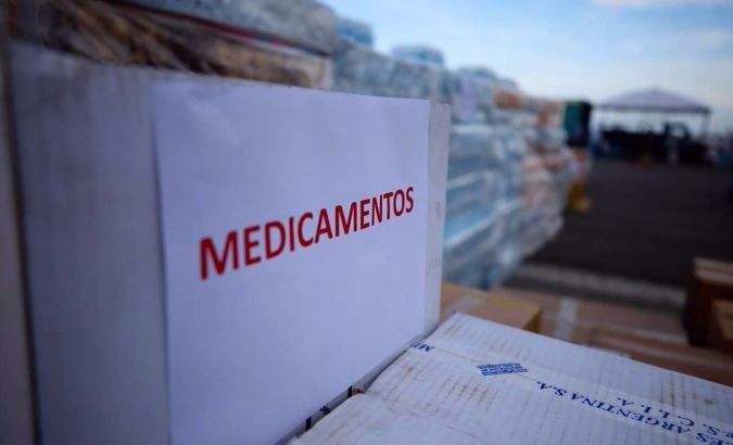 A portion of the 10 tons of medicines, consumables and other items Venezuela sent to Cuba to assist in recovery efforts after Hurricane Irma.