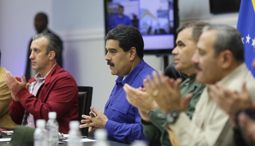 Venezuela's President Nicolas Maduro makes the announcement in the Council of Ministers