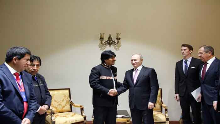 Vladimir Putin se ha reunido en varias oportunidades con su homólogo boliviano, Evo Morales.