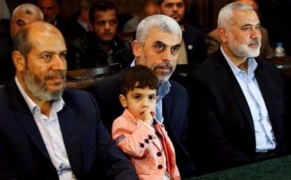 Hamas leader Ismail Haniyeh (right) traveled to Cairo, Egypt last week for reconciliation discussions.