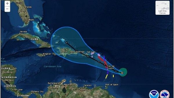 The National Hurricane Center has upgraded Maria to a Category 1.