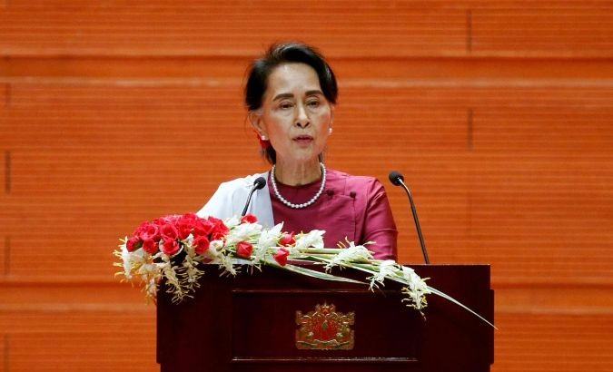 Aung San Suu Kyi belongs to the country’s Bamar ethnic majority.