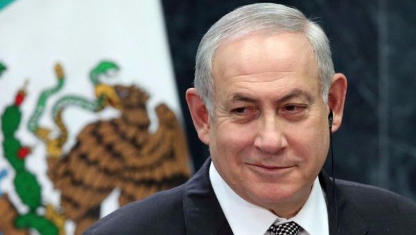 Israeli Prime Minister Benjamin Netanyahu smiles during an addresses to the media at Los Pinos presidential residence in Mexico City, Mexico, September 14, 2017.