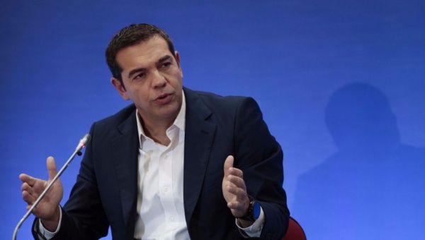 Greek Prime Minister Alexis Tsipras speaks during a news conference at the annual International Trade Fair of the city of Thessaloniki, Greece, September 10, 2017. 