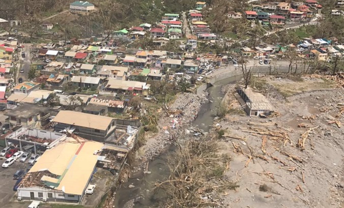 Hurricane Maria has destroyed the Caribbean island of Dominica.