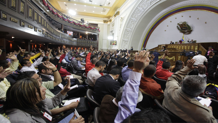 Sesión de la Asamblea Constituyente a propósito del Día Internacional de la Paz.