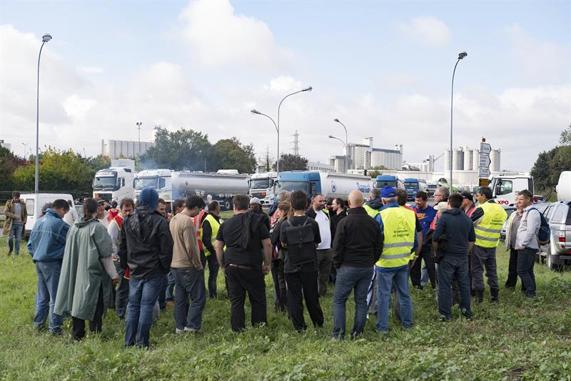 Durante la huelga, los transportistas bloquearon varias carreteras y autopistas de Francia.