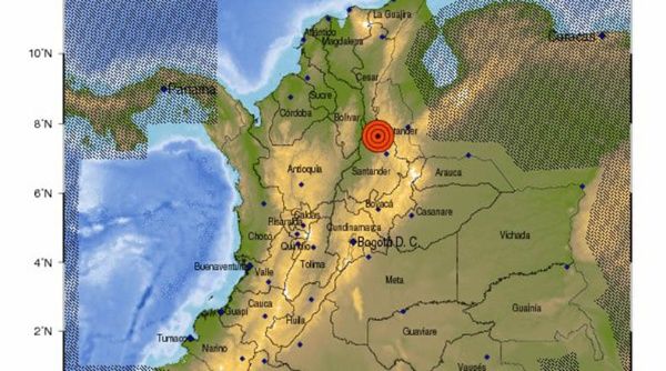 The earthquake was also felt in the capital Bogota.