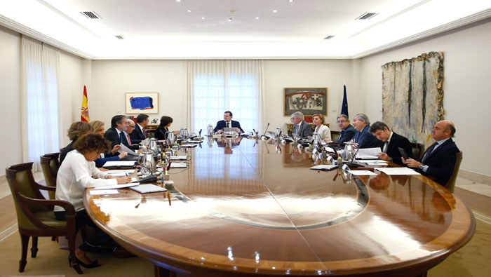 Vista general de la reunión extraordinaria del Consejo de Ministros.