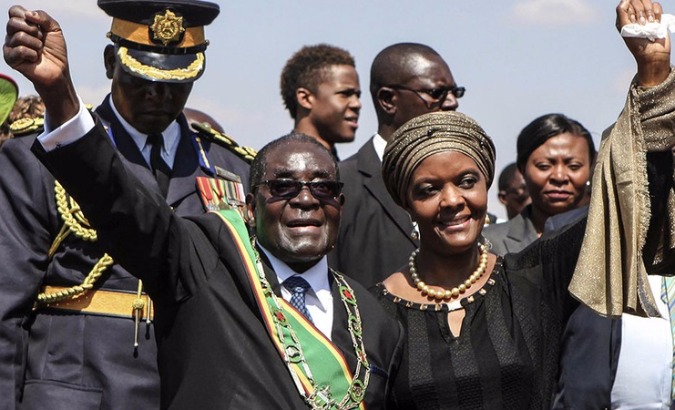 Zimbabwean President Robert Mugabe and First Lady Grace Mugabe.