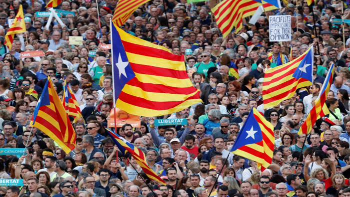 En varias ocasiones los independentistas han salido a las calles de Cataluña.