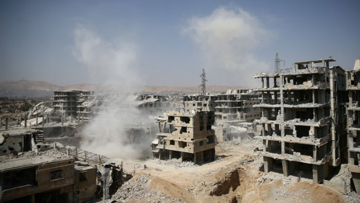 Localidades como Ain Tarma, un suburbio en la capital siria de Damasco, no han podido recuperarse todavía de los ataques recibidos en los últimos meses.
