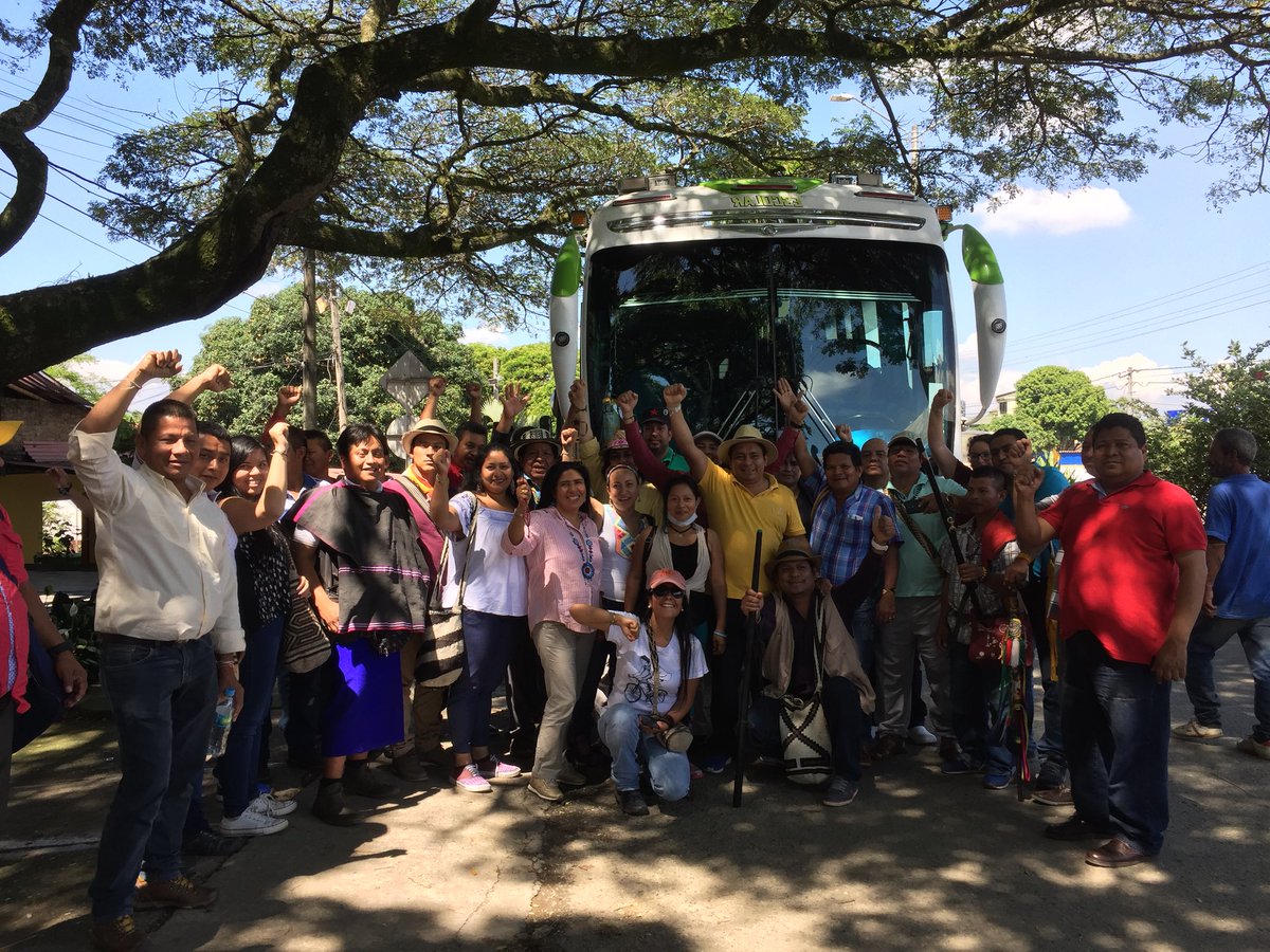 Una delegación de indígena se traslado hasta el Monterella, departamento del Cauca para negociar los acuerdos con el Gobierno.