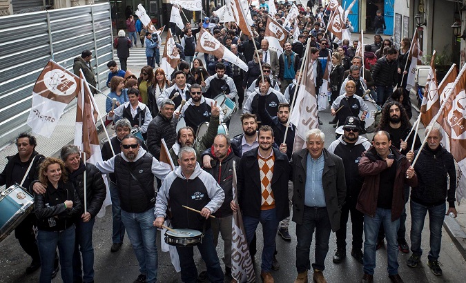 Leaders of the Justice Workers' Union announced a march against harsh labor reforms in Argentina.