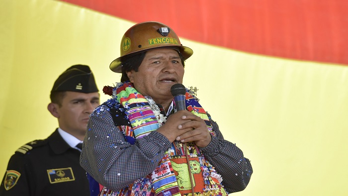 Morales destacó que la medicina no es una mercancía, durante la inauguración de un hospital que beneficiará a 20.000 familias de la región de Potosí, Bolivia.