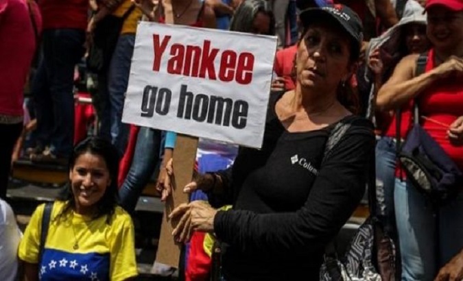 Supporters of the Venezuelan government against U.S. intervention.