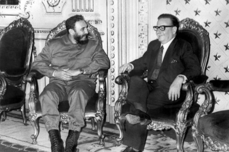 The two men were close friends: Castro even gifted the Chilean leader an AK-47 inscribed with his name.