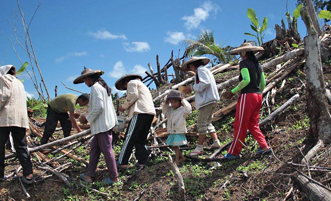 Farmers working in Northern Samar, Philippines.