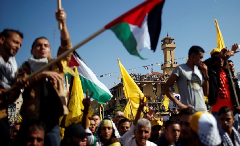 Arafat supporters in Gaza City.