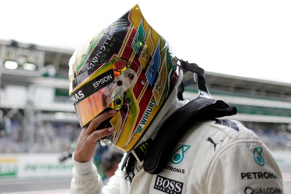 Formula One World Champion Lewis Hamilton, who crashed out of the Brazilian GP qualifying in Sao Paulo at 160mph on Saturday.