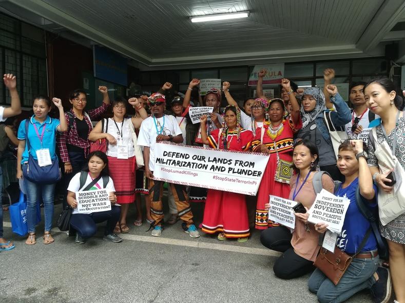 Protesters demand an end to attacks on Indigenous Peoples (IPs) across the Philippines.