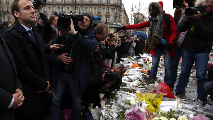 En el acto participó el expresidente Francois Hollande cuyo Gobierno estuvo marcado por los atentados.