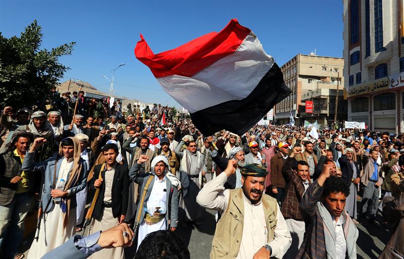 Durante los últimos días, miles de personas han protestado en Yemen contra el bloqueo.