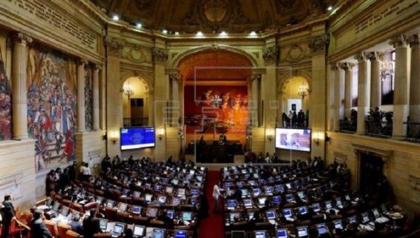 Colombia's House of Representatives while in session. 