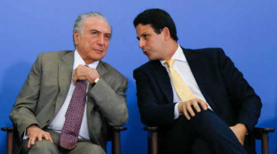 Antes de la renuncia, Araújo acompañó a Temer a una ceremonia para lanzar un proyecto del que era su ministerio.