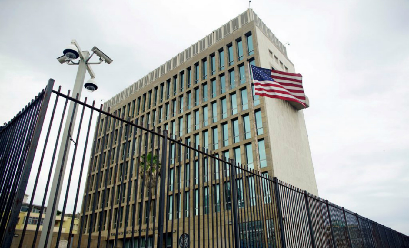 An exterior view of the U.S. Embassy is seen in Havana, Cuba, June 19, 2017. (FILE)