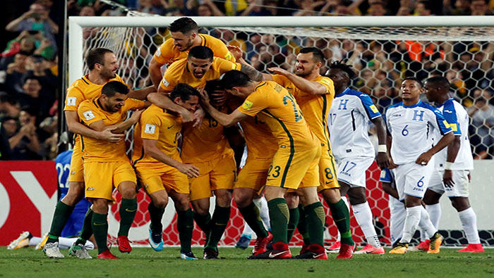 Los australianos consiguieron la clasificación a su cuarto Mundial consecutivo, tras acudir a las citas de Alemania 2006, Sudáfrica 2010 y Brasil 2014.