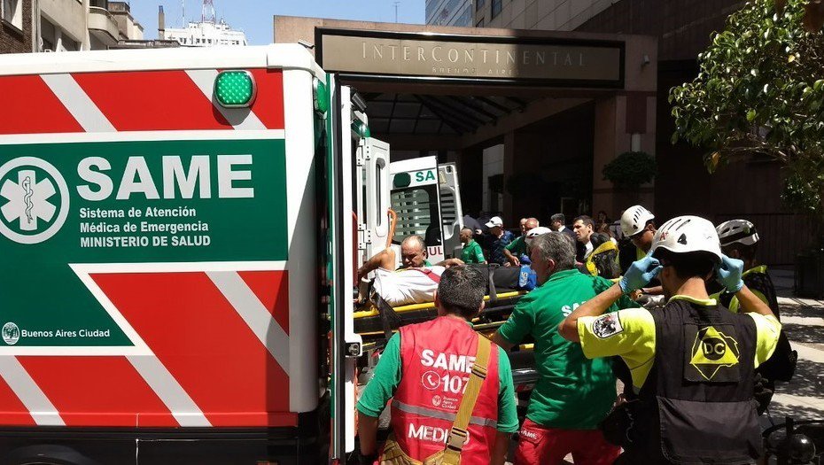 Los heridos fueron trasladados hasta los centros de salud de la ciudad de Buenos Aires.