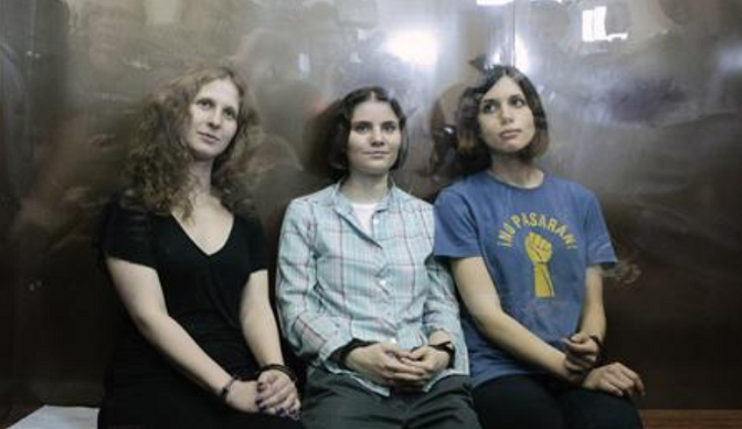Members of the female punk band 