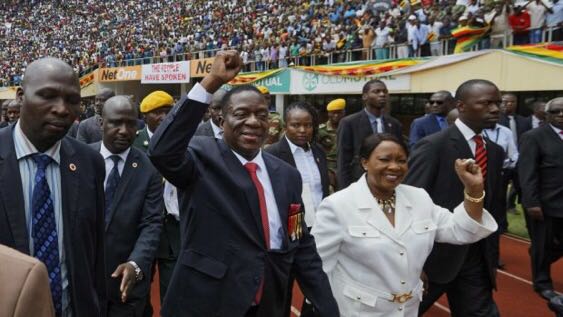 Thousands of people gather to celebrate the inauguration of Emmerson Mnangagwa.