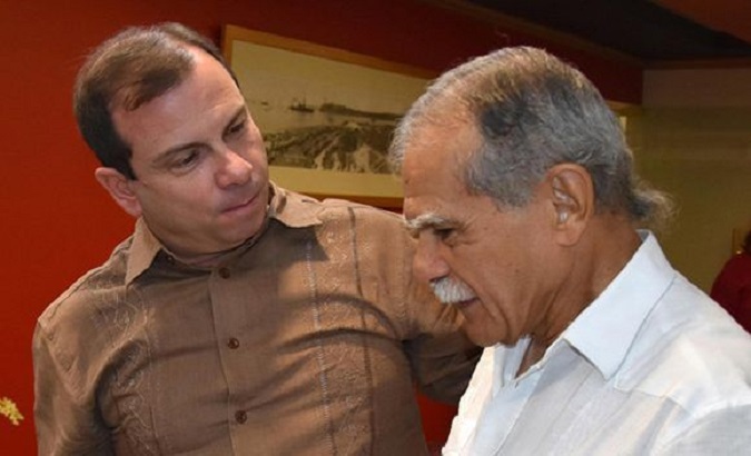 Cuban Fernando González (left) and the Puerto Rican Oscar López became friends over the four years they shared a cell during Lopez's 36 year sentence as US political prisoners.