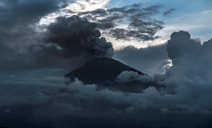 Approximately 22 villages have been ordered to evacuate the six mile radius of the volcano.