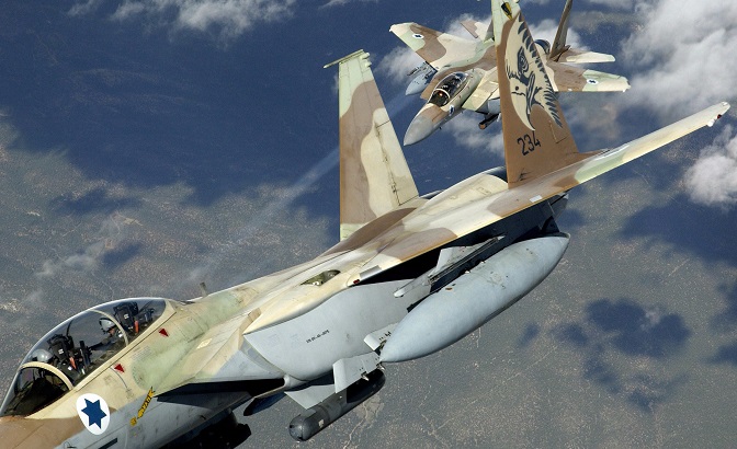 Two Israeli Air Force F-15I Ra'am aircraft.