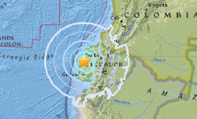 Area where 6.0 magnitude earthquake struck.