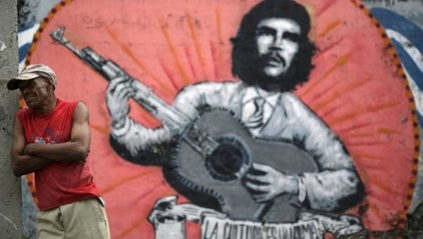 A painting of late revolutionary hero Ernesto 'Che' Guevara in Havana.