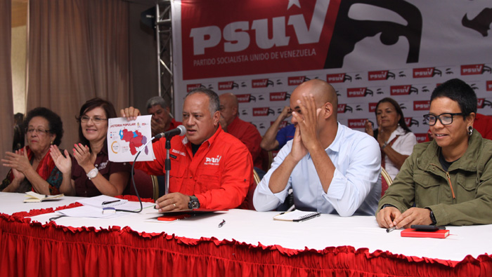El líder del PSUV, Diosdado Cabello, aseguró que la victoria electoral es para el pueblo.