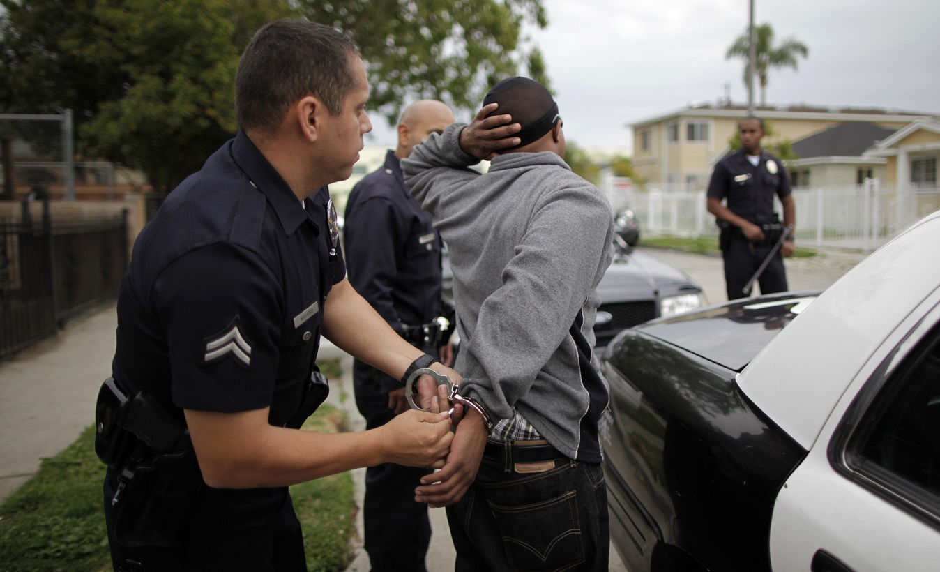 Los Angeles police arrest a suspect (FILE).