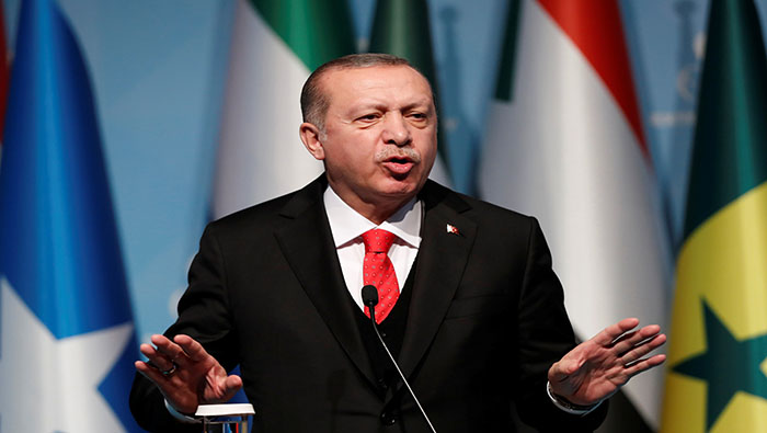 El mandatario turco aseguró que la causa de Palestina es una lucha mundial.