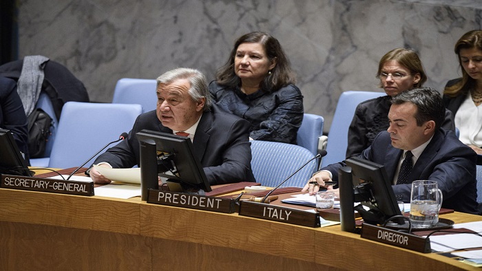 António Guterres insistió en la importancia de separar los asuntos de seguridad con las acciones de ayuda humanitaria.