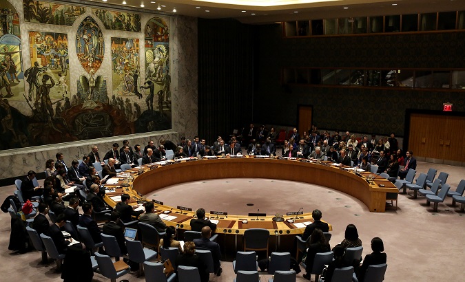 The United Nations Security Council meets to discuss imposing new sanctions on North Korea, in New York, U.S., December 22, 2017.