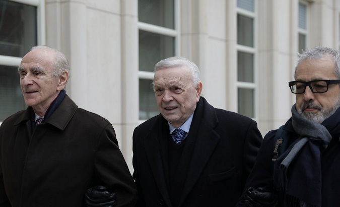 Former head of Brazil's Football Confederation Jose Maria Marin (C) arrives at a federal court in New York.
