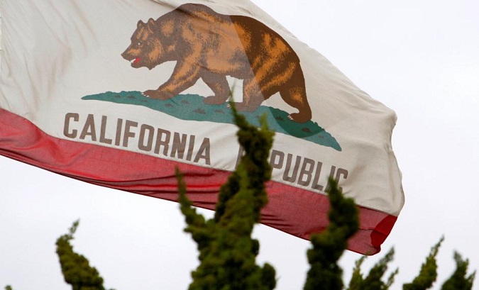 The California flag (FILE).