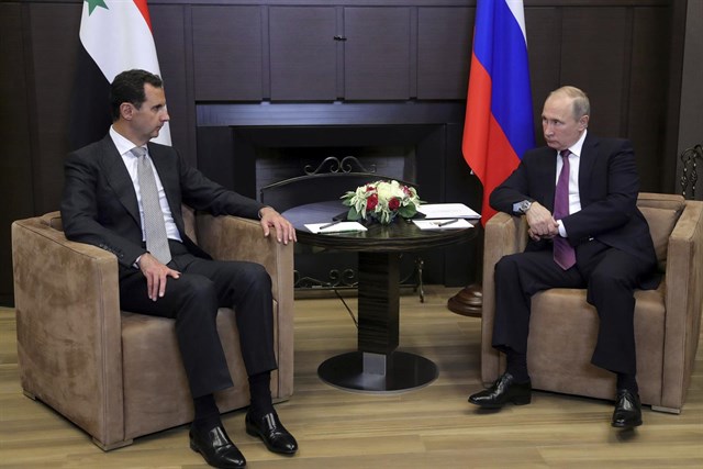 Al-Assad agradeció al presidente ruso por su apoyo en la lucha antiterrorista.