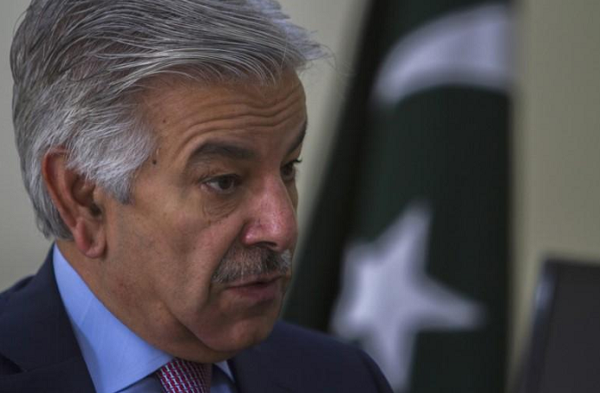 Khawaja Asif speaks during an interview with Reuters at his office in Islamabad March 6, 2014.